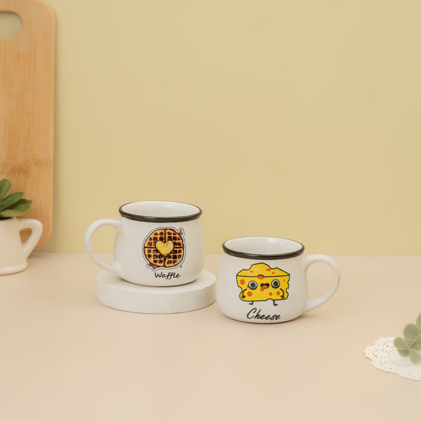 Emoji Printed Coffee and Tea Serving Cups set of 6