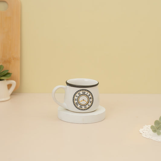 CLOCK PRINTED STYLISH CUP SET OF 6