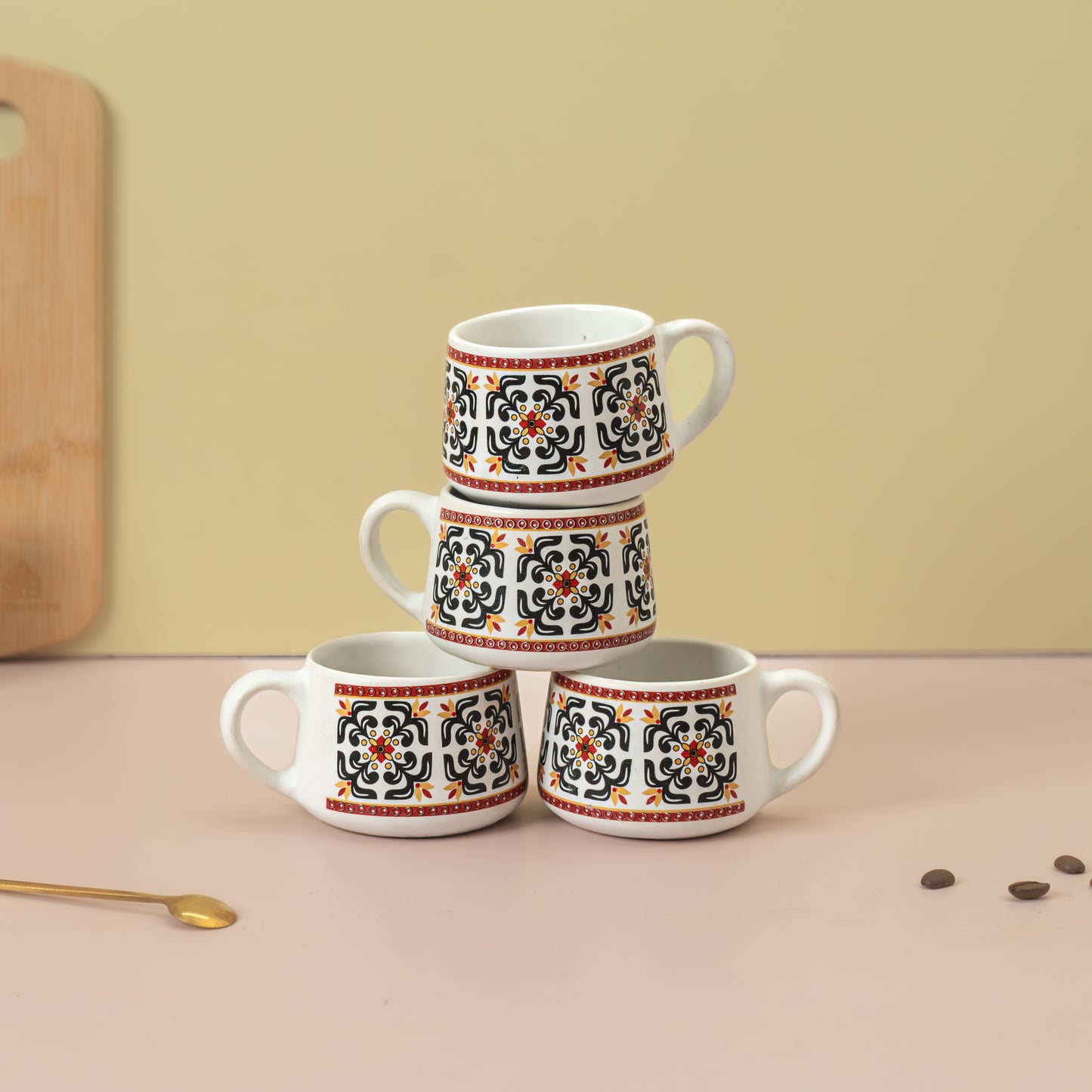 FLORAL PRINTED CUP SET OF 6